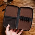 thumbnail image 4 of 1 2 3 Slots Watch Roll Travel Case Chic Portable Vintage Leather Display Watch Storage Box with Slid in Out Watch Organizers, 4 of 5