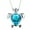D, variant on Guodhu White Gold Plated Opal Cute Turtle Pendant Statement Lovely Animals Necklace Jewellery Gifts