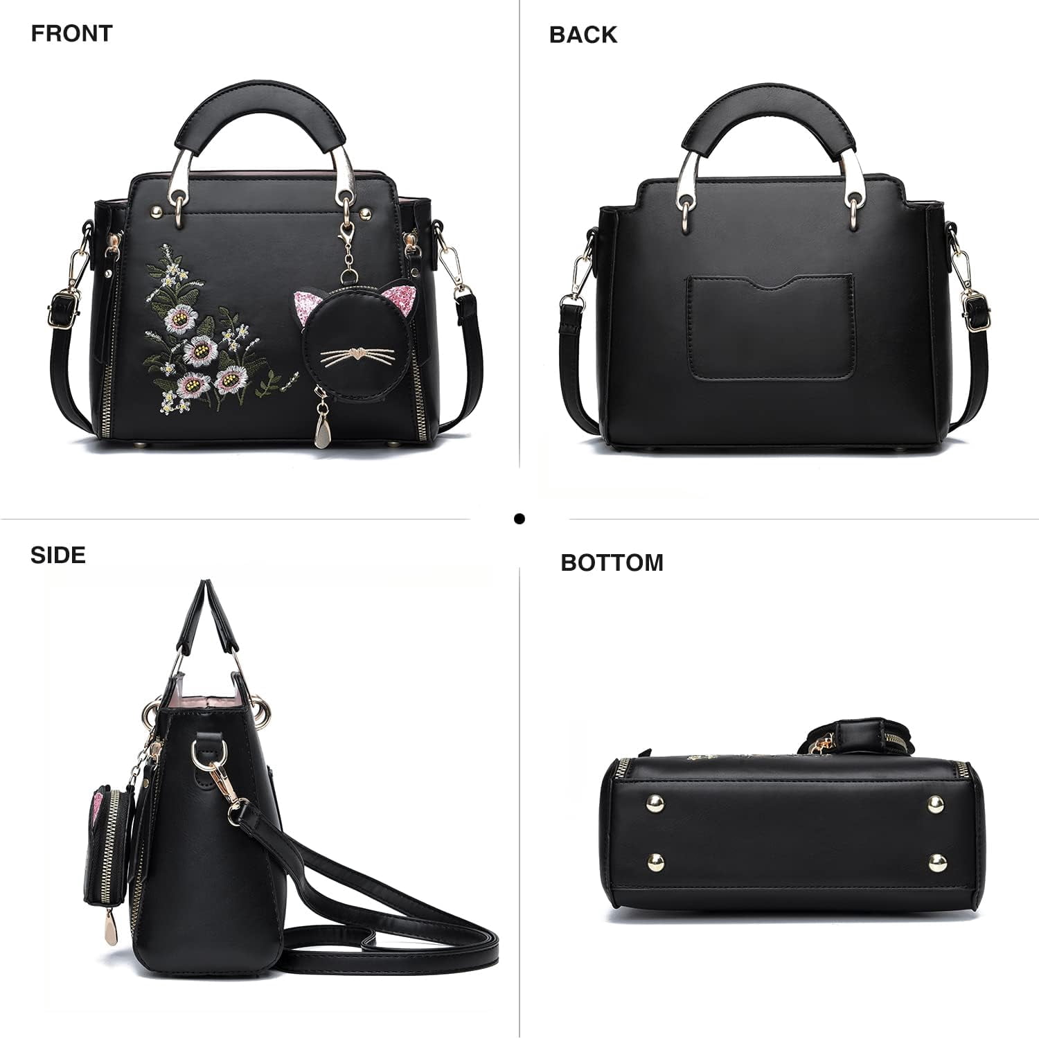 Kwuty Fashion Purses and Handbags for Women Ladies Crossbody Bags Top Handle Satchel Shoulder Bags Small Totes