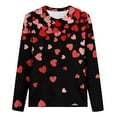 thumbnail image 4 of T-shirts de Saint-Valentin pour Femmes, Chandail en Molleton à Col Rond avec Cœur d'Amour, Chandail Mignon Gnome, Hauts, Tenues, Vêtements, Mode pour Dames, Col Rond, Manches Longues, T-Shirt Imprimé Saint-Valentin, 4 of 4