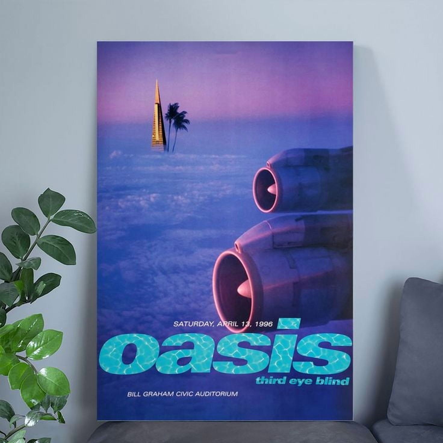 Oasis Concert Poster San Francisco 1996 Size 12x18 - Postora