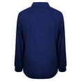 thumbnail image 4 of ManxiVoo Reversible Fleece Shirt for Women Button Front Long Sleeve Pullover Soft and Warm Layering Top for All Day Comfort S Size Navy, 4 of 5