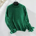 thumbnail image 7 of MESSUEN Pull Over Sweaters Womens Baggy Sweater Winter Sweaters for Women Winter Sweaters for Women Sweaters Ladies Sweaters Womens Fall Shirts Green L, 7 of 7