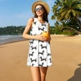 thumbnail image 3 of Xecao Teckel Chiot pour Robes d'Été pour Femmes Robes Décontractées de Plage Sans Manches T-Shirt Robe Évasée avec Poches, 3 of 7