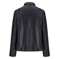 thumbnail image 4 of RKSTN Women's Elegant Satin Cowl Neck Blouses Oversized Dressy Drape Ruched Front Business Long Sleeve Silk Shirt Top Womens Casual Colorblock Print Plus Size Lapel Comfy Office Work Formal T Shirt, 4 of 9