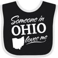 thumbnail image 3 of Inktastic Someone in Ohio Loves Me Boys or Girls Baby Bib, 3 of 4