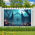 thumbnail image 5 of Halloween Theme Decorative Banner Spooky Atmosphere Jack o Lanterns Gate Design for Outdoor Decorating Holiday Party Night, 5 of 5