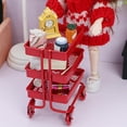 thumbnail image 3 of Miniature Trolley Dollhouse Metal 3 /12 Scale Floor Storage Rack, Display, 3 of 7