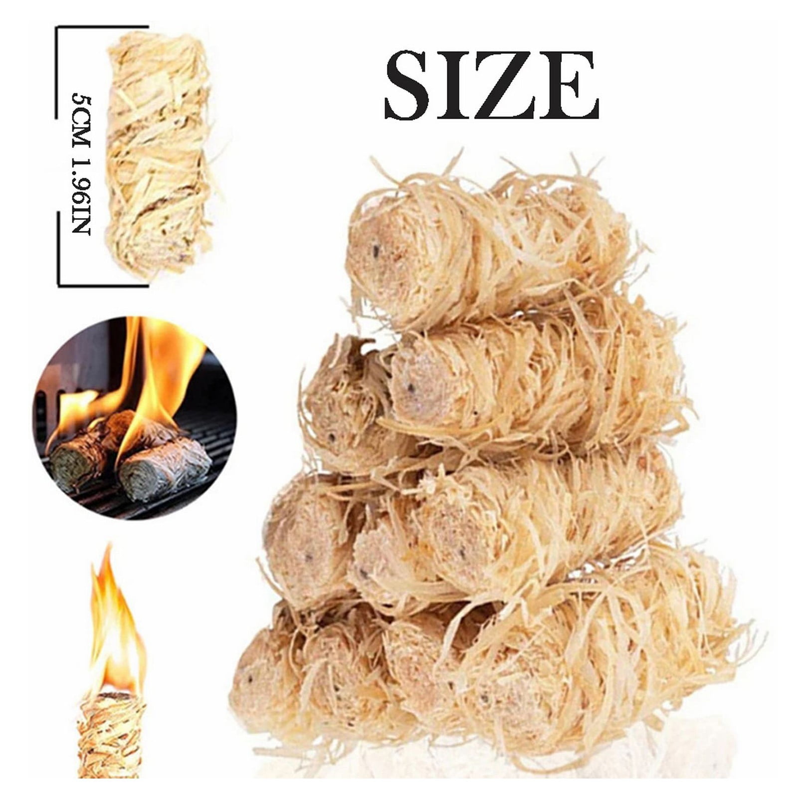 Floranica Allume feu, Allume barbecue - 54 pcs - Bois d'allumage naturel, durée 20 min - Bois de
