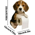 thumbnail image 2 of Porte-papier Hygiénique pour Chien, Porte-Rouleau de Toilette en Résine 3D pour Chiot, Organisateur Réaliste de Serviettes pour Rouleaux Standard, Mignon Distributeur de Mouchoirs Mural Beagle avec Étagère de Rangement, pour Déco de Cuisine et Salle de Bain, 2 of 8