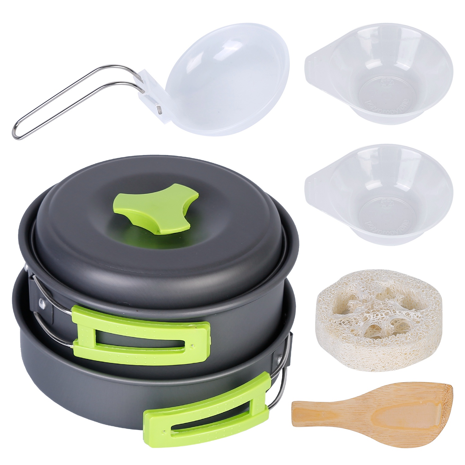 Camping Cookware Set, iMounTEK Camping Cooking Set 9Pcs Portable