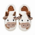 thumbnail image 3 of Cow Slippers for Women and Men, Fluffy Cute Cozy Cartoon Cow Cotton House Slipper Womens Cows Animal Preppy Funny Furry Bedroom Memory Foam Slippers for Women Indoor and Outdoor, 3 of 7