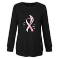 thumbnail image 3 of Generic Women's Breast Cancer Long Sleeve T-Shirts, Funny Pink Ribbon Graphic Awareness Crewneck Tops Going Out Casual Tees, 3 of 3