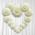 thumbnail image 3 of Efavormart 2 Pack 20” 3D Craft Rose Ivory Real Feel Foam Rose for DIY Wedding Bouquets Arrangements Party Home Decorations, 3 of 11