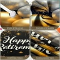 thumbnail image 4 of Golden Silver Design Retirement Banner Sparkling Stars Happy Retirement Display Champagne Glass Elements Elegant Farewell Backdrop for Retirement Party Farewell Celebration Office Retirement, 4 of 9