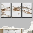 thumbnail image 2 of IDEA4WALL Framed Canvas Print Wall Art Set Pastel Watercolor Foggy Mountain Sea Nature Wilderness Modern Art Decorative Landscape Rustic for Living Room, Bedroom, Office - 16"x24"x3 Black, 2 of 5