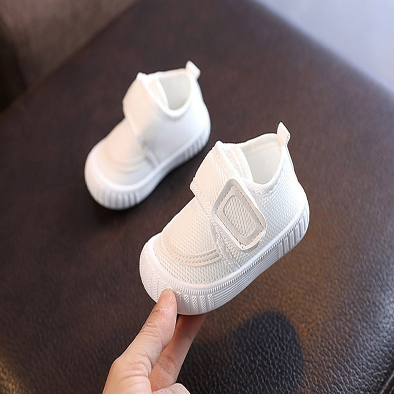 Eashery Kids Shoes Non Slip Floor Ankle Support Soft White Baby - Main Image