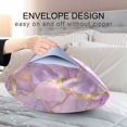 thumbnail image 4 of Yayeee Pillowcase Queen Size Set of 2 Satin Wrinkle Resistant Envelope Pillow Case, Pastel Pink Marble Pattern, 4 of 8