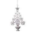 thumbnail image 2 of Translucent Acrylic Christmas Tree Decoration with Glitter Star and Rhinestone Details for Holiday Hanging Ornament, 2 of 4
