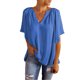 thumbnail image 1 of VISgogo Tops de manga corta para mujer con color sólido, versión suelta, estilo casual, ropa de verano plisada VISgogo moda, 1 of 5