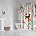 thumbnail image 2 of Multicolor Christmas Deer Pattern Shower Curtain 72"x84" ,Bathroom Decorative Shower Curtains Set with 12 Hooks,Modern Waterproof Washable Shower Curtain, 2 of 6
