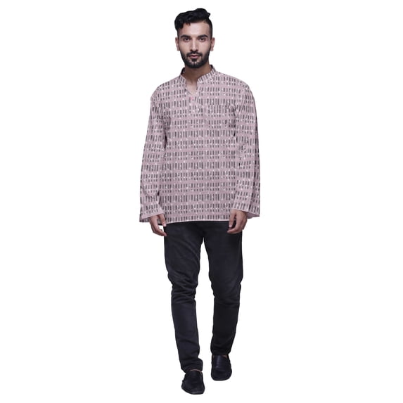 Atasi Cotton Ethnic Short Kurta For Boys Printed Party Wear Kurta For Men