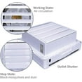 thumbnail image 2 of 8 Inch Wall Mounted Exhaust Fan Double Direction Air Extractor for Bathroom Kitchen Attic Window Basement, 8" Propeller - 12"×12" Panel - 300 CFM Reversible Airflow, 2 of 4