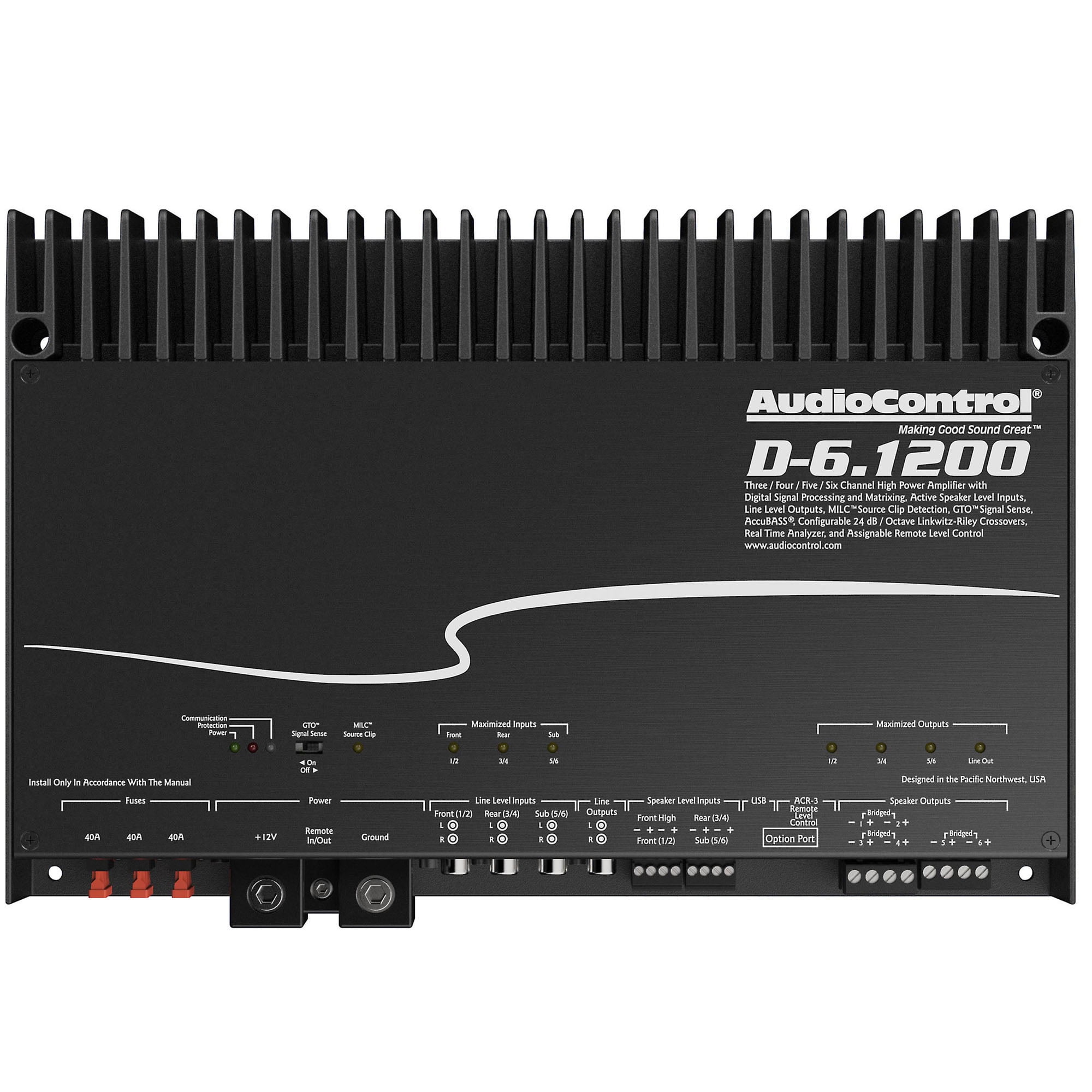 AudioControl D6.1200 6Channel Car Amplifier with Digital Signal