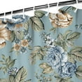 thumbnail image 4 of Waterproof Blue Floral Shower Curtain 72x84 Inch Boho Style Polyester Unique Shower Curtain for Bathroom Hotel Home Decor with 12 Plastic Hooks, 4 of 5