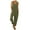 Army Green, variant on Women's Casual Print Loose Suspender Button-Down Bib Jumpsuit - Wide Leg Harem Pants