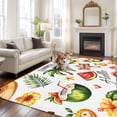 thumbnail image 2 of Non-Slip Rug Pad Rugs Summer Beach Coconut Tree Rectangle Area Rugs 9x12Ft Soft Carpet Pads for Living Room Kids Room, Flower Green Tropical Leaves, 2 of 9