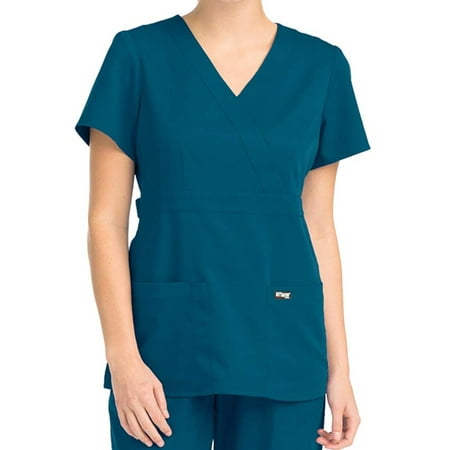 Teal Womens Medical Uniform Scub Top 2XS