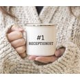 thumbnail image 3 of Koyal Wholesale Stainless Steel Campfire Coffee Mug, #1 Receptionist, 1-Pack, 3 of 4