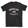 thumbnail image 1 of Brookline Massachusetts Patriot Men's Cotton T-Shirt, 1 of 1