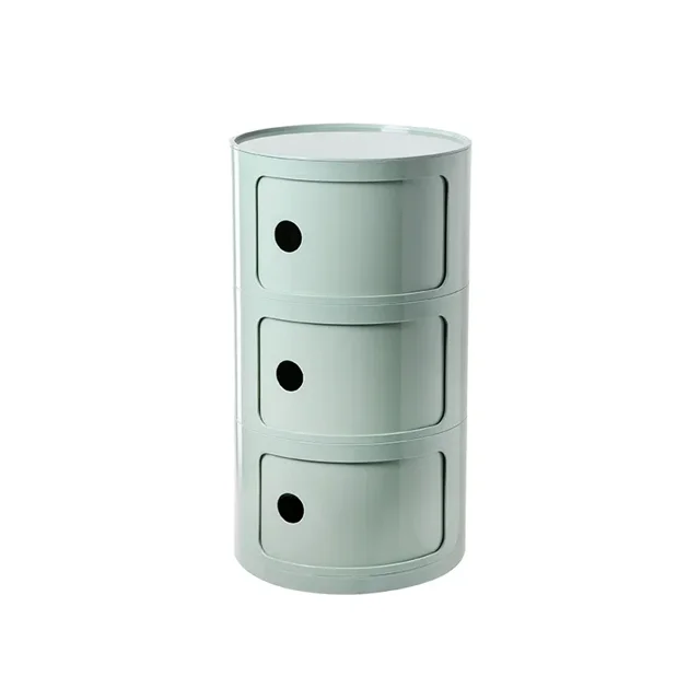 Mesita de noche redonda nórdica, gabinete de almacenamiento creativo moderno Ins, gabinete lateral de almacenamiento Simple para dormitorio