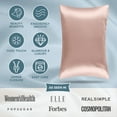 thumbnail image 4 of Bare Home Satin Pillowcase Set - Luxury Pillowcases - Soft and Smooth - Breathable - Zipper Closure - King 20x36, Blush, 4 of 8