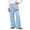Blue, variant on MuXiKeJi Clothes Winter Warm Lined Baggy Jeans For Boys With Elastic Waist And Multiple Cargo Pockets Comfortable Wide Leg Denim Trousers