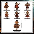 thumbnail image 3 of Lanfubeisi 6pcs 6.3x4.2inch Vintage Halloween Decor Wood Table Centerpieces Horror Spooky Scarecrow Pattern Vintage Halloween Decorations Party Table Centerpieces for Home, 3 of 8