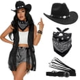 thumbnail image 3 of Hsqqdc 3-Piece Western Themed Accessory Set, Cowboy Hat Bandana and Belt for Themed Parties, 3 of 7