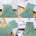 thumbnail image 5 of Ultra Soft Fuzzy Plush Toddler Bed Blanket, Warm and Lightweight Fleece Stripes Crib Throw Blanket, 30" x 40", Sea Green, 5 of 5