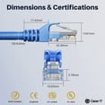 thumbnail image 6 of GearIT Cat6 Patch Cables Snagless Flexible Soft Tab Ethernet Cables, Blue 10ft 20-Pack, 6 of 8
