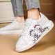 thumbnail image 4 of Zapatillas de deporte hello kitty para mujer, zapatos informales con plataforma para kateboarding, planos, 3D, graffiti, color rosa, 4 of 5