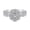 White, variant on 925 Sterling Silver Rainbow Pink CZ Stone Flower Solitaire Ring Women Party Gift-Pink-Size 8