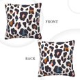 thumbnail image 3 of ZNDUO Square Home Decorative Throw Pillows, Corduroy Vintage Abstract Leopard Texture Pattern Couch Pillows, Throw Pillows for Bed, 20"x20", 3 of 8