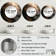 thumbnail image 4 of Designart "Scenic Photo Of Beach Waves" Coastal Waves Black Large Round Mirror - Round Bedroom Mirror Wall Decor - Coastal Round Printed Mirror - 29" x 29", 4 of 6