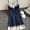 Blue, variant on Hot Pink Satin Sleepwear Women Ladies Nightwear Nightdress Lingerie with Chest Pads