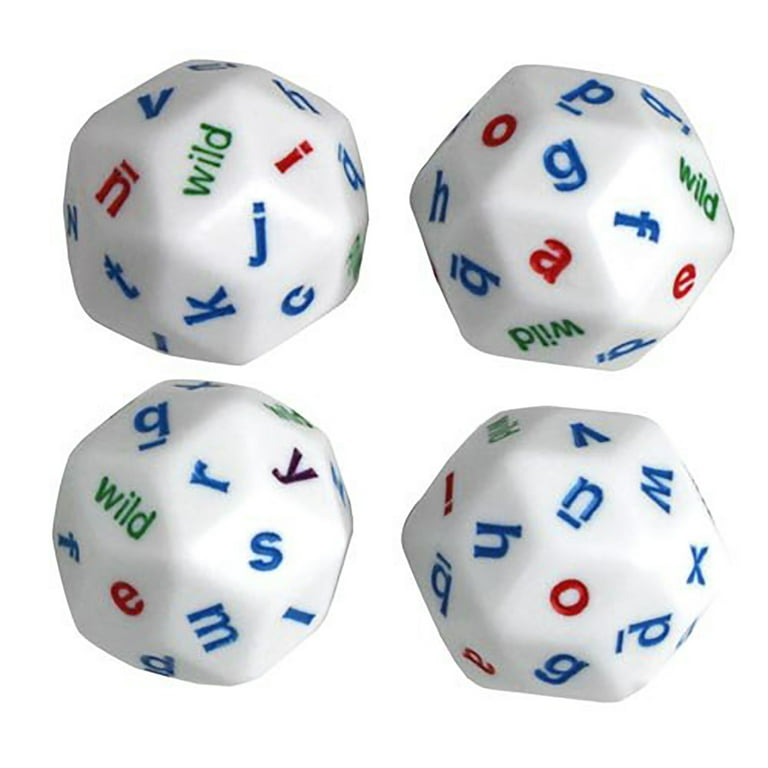 Koplow Games 30-Sided Alphabet Dice, Lowercase, Set of 4 - Walmart.com