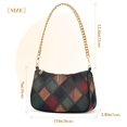 thumbnail image 3 of FORMRS Womens Shoulder Bag with Chain Strap Clutch Purse Cute Tote Handbag, Red Tartan Pattern, 3 of 7