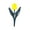 Yellow, variant on Yardvibe 8Pcs Plastic Flower Garden Stake, 5.91"x11.42" Tulip Garden Picket Fence, Tulips Flower Shapes Picket Edgings, Decorative Floral Landscape Path Panels (Red)