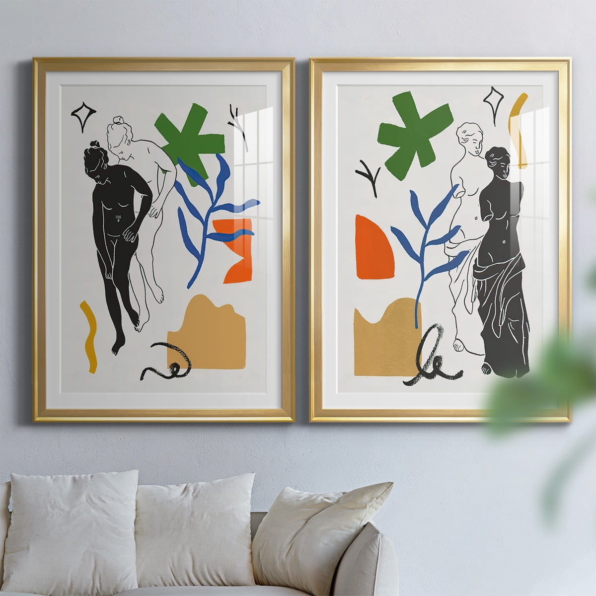 Wexford Home Starry Venus III Premium Framed Print, 22.5" x 30.5" - Ready to Hang, Gold (Set of 2)